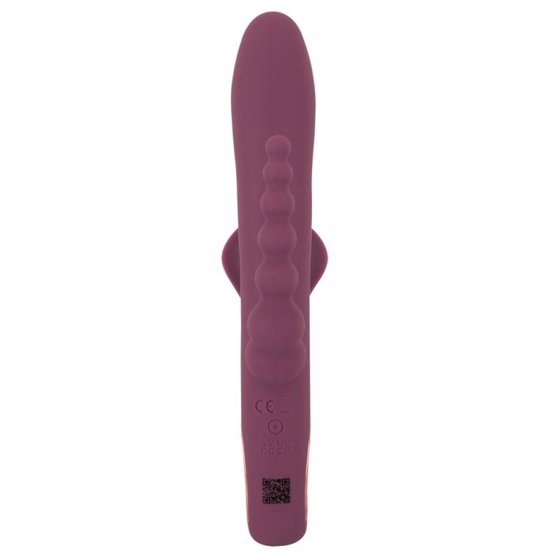 Wibrator trójramienny Slim Triple Plum 3-w-1 - silikon, 2 silniki, 10+10 trybów, 21,4 cm - 4