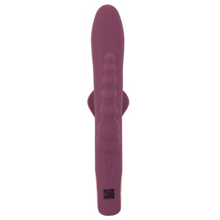Wibrator trójramienny Slim Triple Plum 3-w-1 - silikon, 2 silniki, 10+10 trybów, 21,4 cm - 4