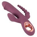 Wibrator trójramienny Slim Triple Plum 3-w-1 - silikon, 2 silniki, 10+10 trybów, 21,4 cm - 5