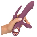 Wibrator trójramienny Slim Triple Plum 3-w-1 - silikon, 2 silniki, 10+10 trybów, 21,4 cm - 8