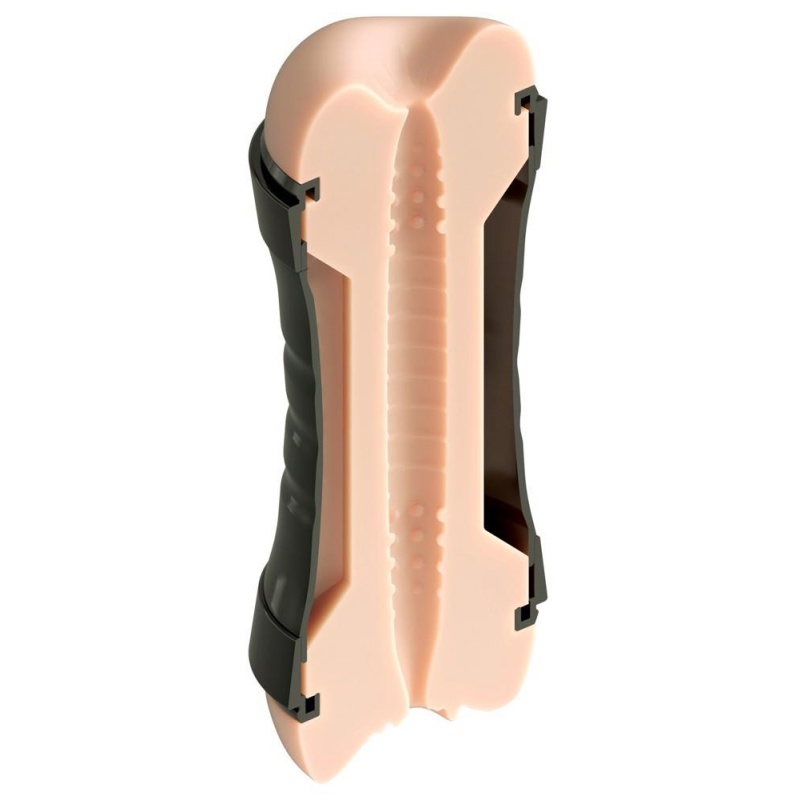 Masturbator dwustronny Wet Pussies Super Flip-A-Pussy — samosmarujący Fanta Flesh, 26 cm - 6