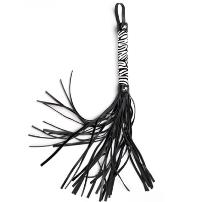 White Small Leopard Flogger - 1