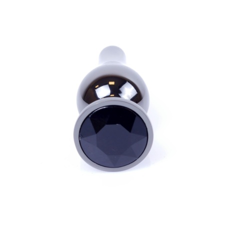 Jewellery Dark Silver - stalowy korek analny z kamieniem, 9,5 cm - 1