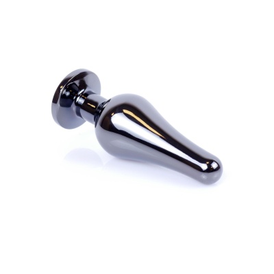 MyLove Toys - Jewellery Dark Silver BUTT PLUG- Black - 1 2