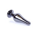Jewellery Dark Silver - stalowy korek analny z kamieniem, 9,5 cm - 2
