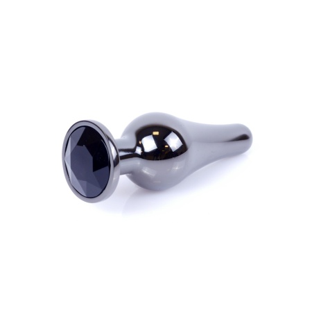 Jewellery Dark Silver - stalowy korek analny z kamieniem, 9,5 cm - 7
