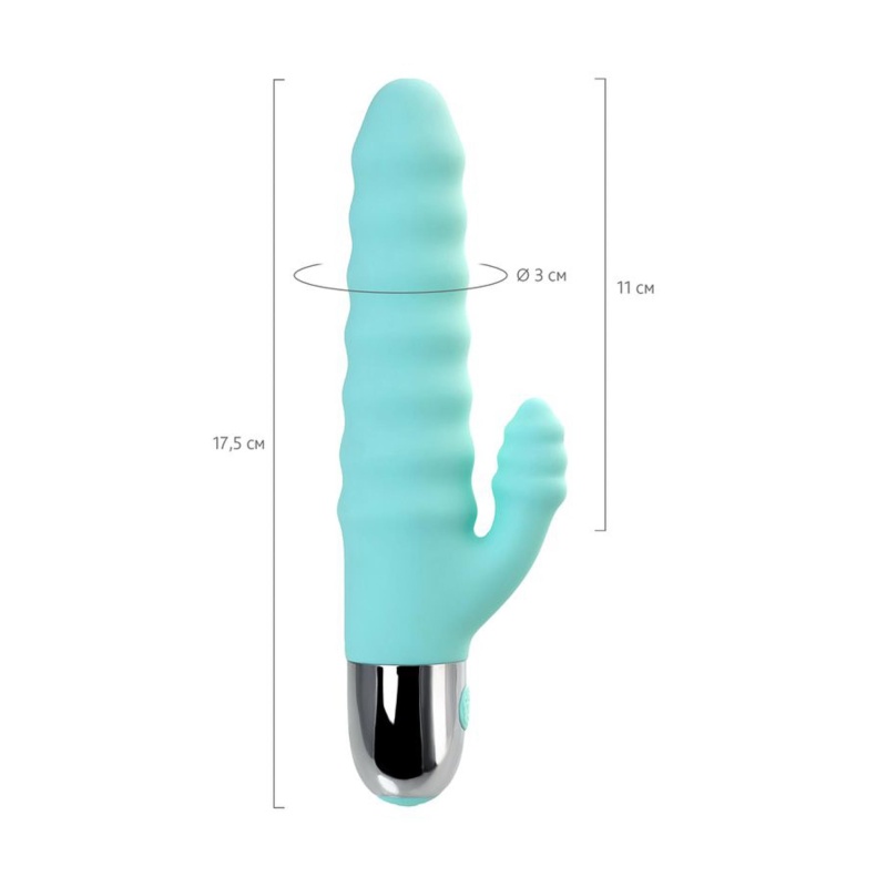 Wibrator Flovetta Flax z podwójnym silnikiem - stymulacja pochwy i łechtaczki, silikon medyczny, 17,5 cm - 10