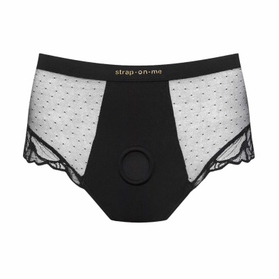 Harnes Lingerie Divine L - High-Waisted Shorty z Silikonowym Ringiem - Czarny, Pas 74-81 cm - 1