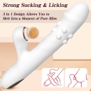 Silicone Vibrator - 3 rotating functions and 7 licking functions - 8