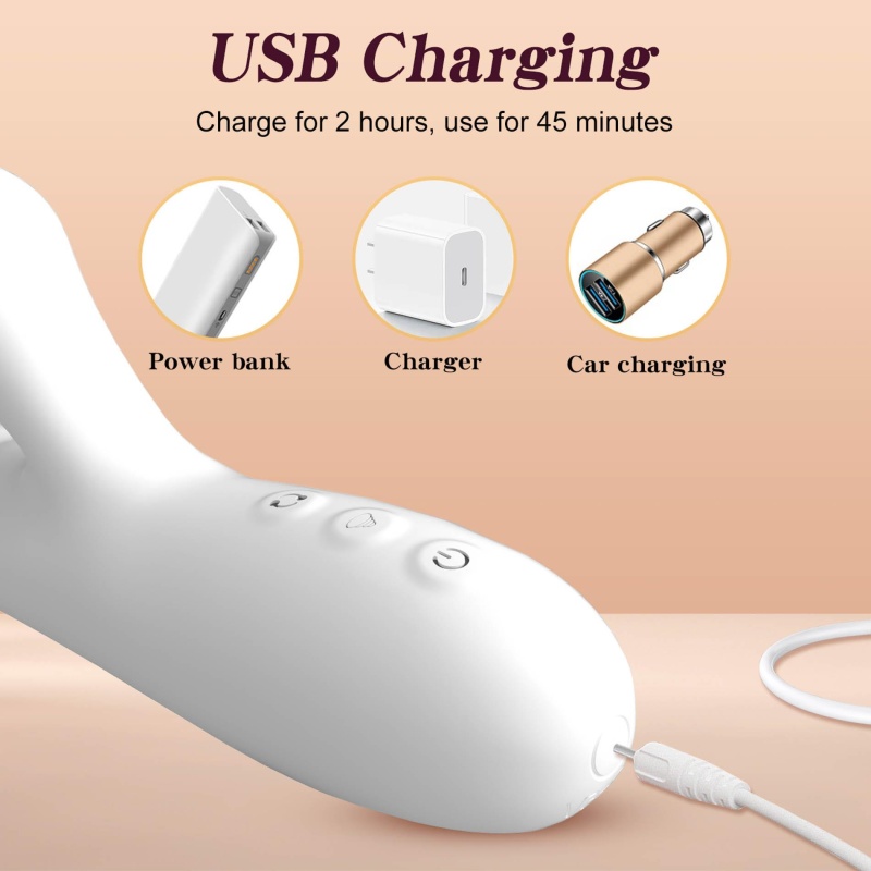 Silicone Vibrator - 3 rotating functions and 7 licking functions - 9