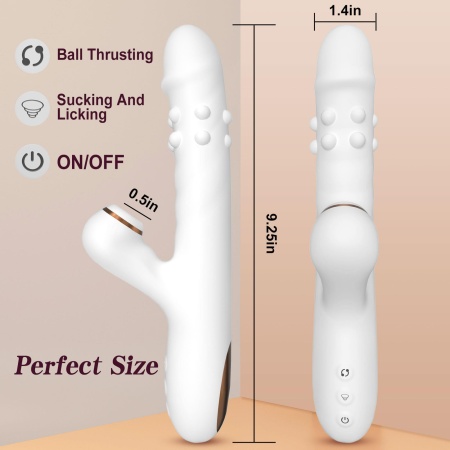 Silicone Vibrator - 3 rotating functions and 7 licking functions - 10