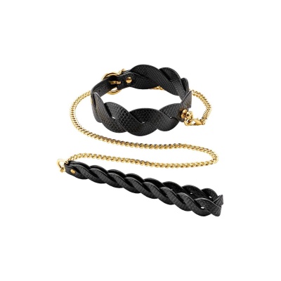 GUILTY PLEASURE LUNAR BRAIDED LEASH AND COLLAR - 1 2
