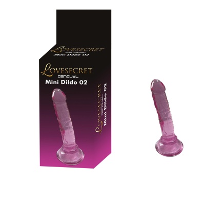 Mini dildo 02 z przyssawką 14 cm różowy - 1