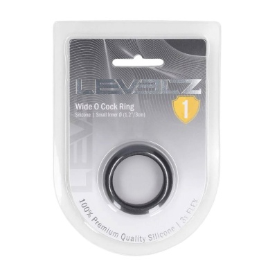 Wide O Silicone Cockring - S - 30mm - Black - 1 2