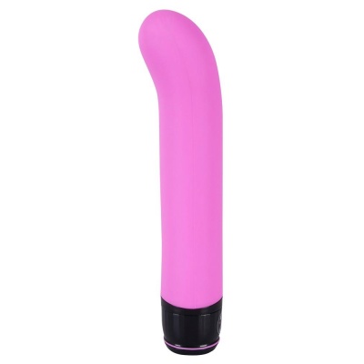 Wibrator do punktu G Classic Silicone Vibe pink – zakrzywiona końcówka, 7 poziomów drgań, dł. 23 cm, śr. 4 cm - 1 2