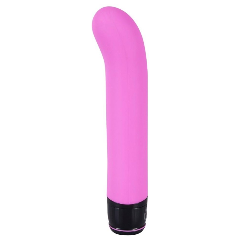 Wibrator do punktu G Classic Silicone Vibe pink – zakrzywiona końcówka, 7 poziomów drgań, dł. 23 cm, śr. 4 cm - 2