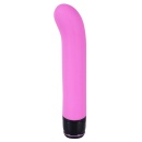 Wibrator do punktu G Classic Silicone Vibe pink – zakrzywiona końcówka, 7 poziomów drgań, dł. 23 cm, śr. 4 cm - 2