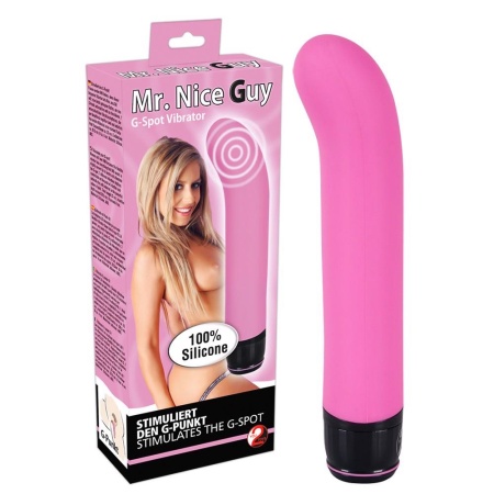 Wibrator do punktu G Classic Silicone Vibe pink – zakrzywiona końcówka, 7 poziomów drgań, dł. 23 cm, śr. 4 cm - 4