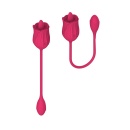 Stymulator łechtaczki Licking Massager z wibrującym jajkiem – różowy, silikonowy, 10 funkcji - 5