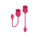 Stymulator łechtaczki Licking Massager z wibrującym jajkiem – różowy, silikonowy, 10 funkcji - 6