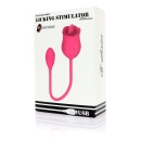 Stymulator łechtaczki Licking Massager z wibrującym jajkiem – różowy, silikonowy, 10 funkcji - 7