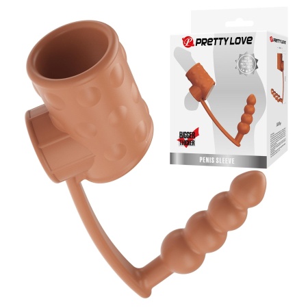 Korek analny Rilley z pierścieniem erekcyjnym i wibracjami - 4 cm - 1