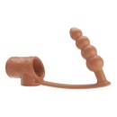 Korek analny Rilley z pierścieniem erekcyjnym i wibracjami - 4 cm - 3
