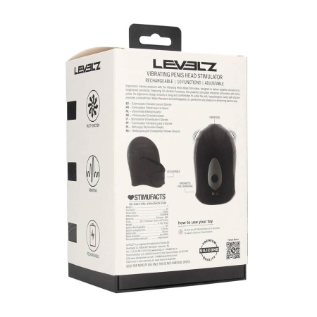 Adjustable Vibrating Silicone Penis Head Stimulator - Black - 3
