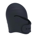 Adjustable Vibrating Silicone Penis Head Stimulator - Black - 5