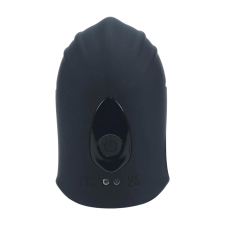 Adjustable Vibrating Silicone Penis Head Stimulator - Black - 6