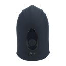 Adjustable Vibrating Silicone Penis Head Stimulator - Black - 6