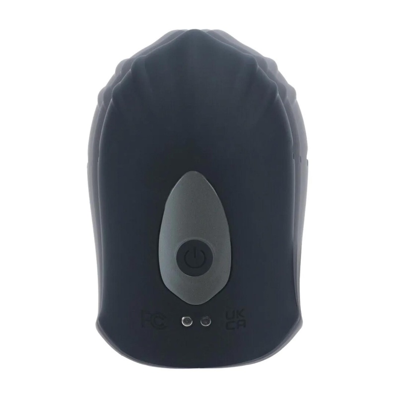 Adjustable Vibrating Silicone Penis Head Stimulator - Black - 7