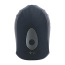 Adjustable Vibrating Silicone Penis Head Stimulator - Black - 7