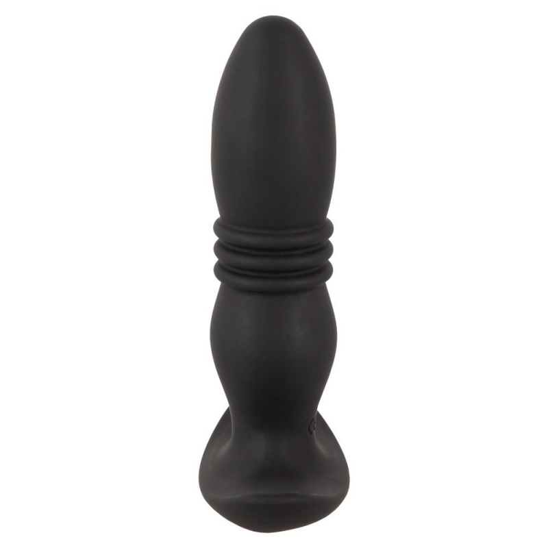 Wibrator analny ANOS Thrusting Plug z funkcją napierania i pilotem RC, długość 14,4–15,9 cm, średnica 3–3,7 cm - 4
