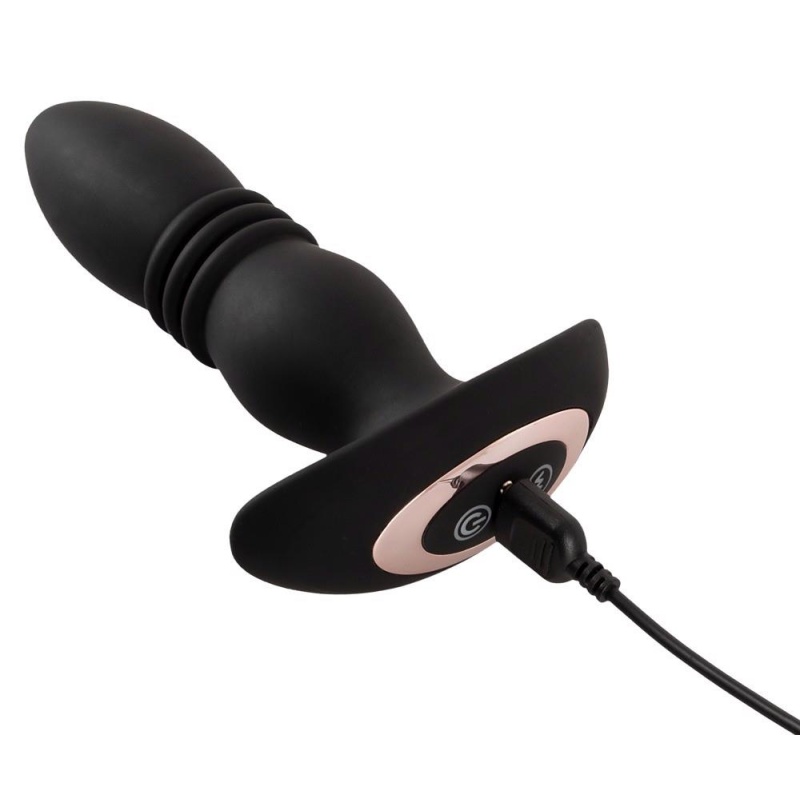 Wibrator analny ANOS Thrusting Plug z funkcją napierania i pilotem RC, długość 14,4–15,9 cm, średnica 3–3,7 cm - 8