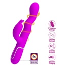 Wibrator króliczek Laursen Purple - 7 trybów wibracji, ruch falujący, silikon medyczny, 24,9 x 3,5 cm - 2