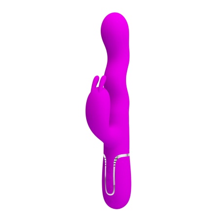 Wibrator króliczek Laursen Purple - 7 trybów wibracji, ruch falujący, silikon medyczny, 24,9 x 3,5 cm - 3