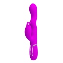 Wibrator króliczek Laursen Purple - 7 trybów wibracji, ruch falujący, silikon medyczny, 24,9 x 3,5 cm - 3
