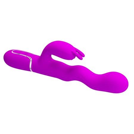 Wibrator króliczek Laursen Purple - 7 trybów wibracji, ruch falujący, silikon medyczny, 24,9 x 3,5 cm - 4