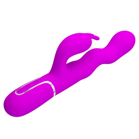 Wibrator króliczek Laursen Purple - 7 trybów wibracji, ruch falujący, silikon medyczny, 24,9 x 3,5 cm - 5
