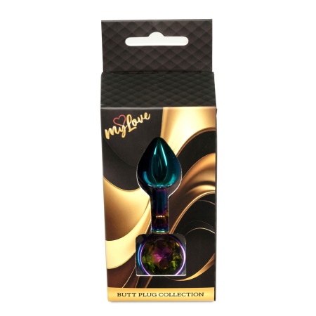 Biżuteria analna Jewellery Multicolour PLUG Clear - stal nierdzewna, kryształ w kształcie serca, 7 cm x 2,7 cm - 9