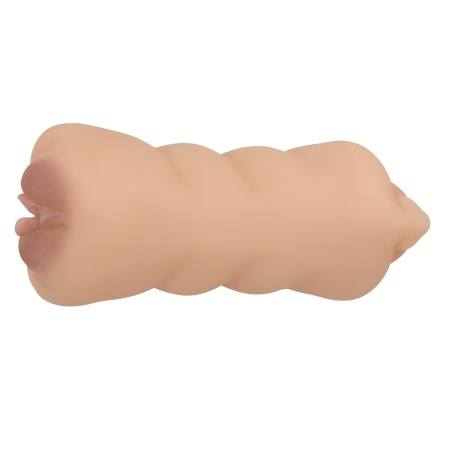 Męski masturbator Sarah - dwukanałowy (pochwa i usta), 18 cm - 6