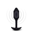 Obciążony korek analny z wibracją Vibrating Snug Plug 2 Black - długość całkowita 12,4 cm - 2