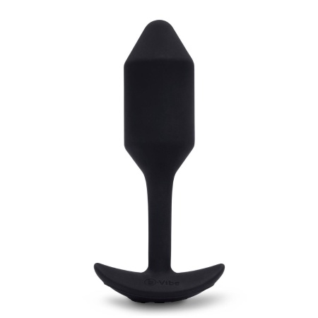 Obciążony korek analny z wibracją Vibrating Snug Plug 2 Black - długość całkowita 12,4 cm - 4