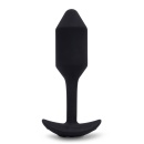 Obciążony korek analny z wibracją Vibrating Snug Plug 2 Black - długość całkowita 12,4 cm - 4