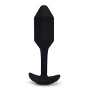 Obciążony korek analny z wibracją Vibrating Snug Plug 2 Black - długość całkowita 12,4 cm - 5