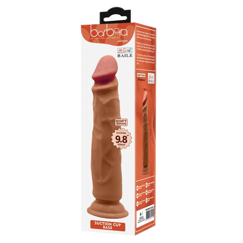 Dildo Barbara Soft Skin Realistic z przyssawką, 25 cm - 11