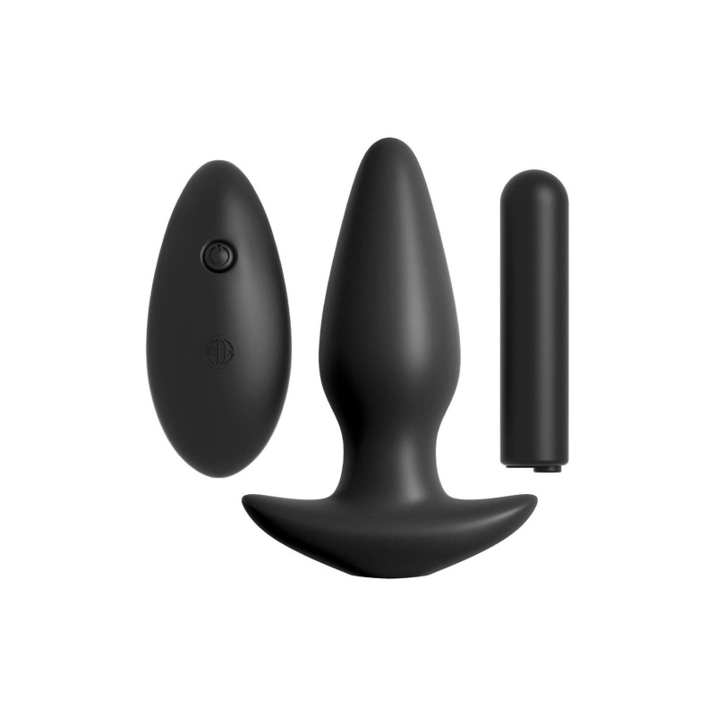 ANAL FANTASY COLLECTION COLLECTION REMOTE CONTROL SILICONE PLUG BLACK - 1