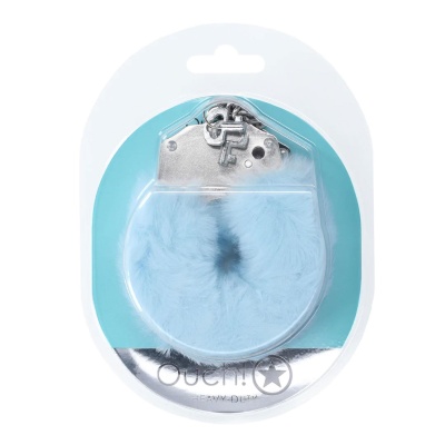 Heavy-duty Fluffy Handcuffs - Powder Blue - 1 2