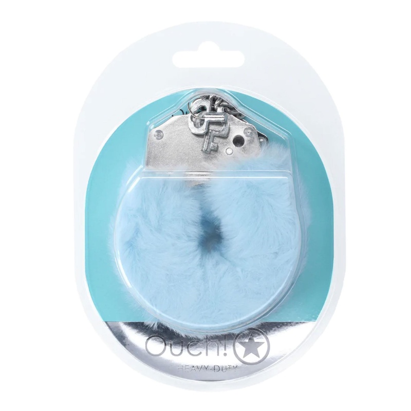 Heavy-duty Fluffy Handcuffs - Powder Blue - 2
